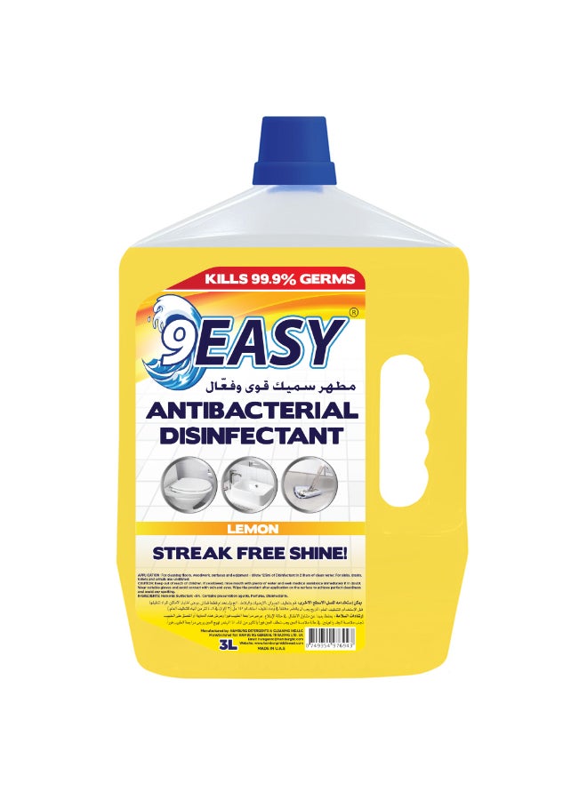 9EASY مطهر مضاد للبكتيريا بنكهة الليمون 3 لتر - Image 1