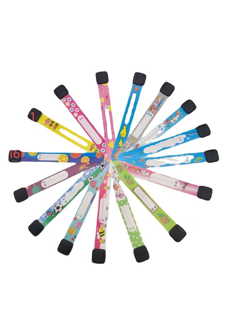 Children Safety ID Wristband Reusable Identification Bracelets Waterproof ID Band Safety Wristband for Boys and Girls Outdoor Activities Anti-Lost Identification Bracelet Information Band (16 Pcs) - Image 2