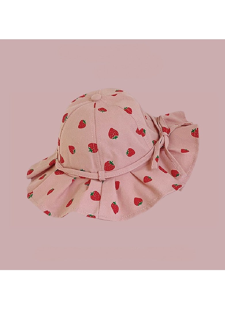 KUYING - Pink series Children's Travel sun Protection and Sunshade Fisherman hat - Image 1