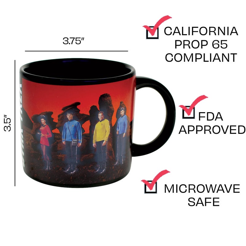 The Unemployed Philosophers Guild Unemployed Philosophers Guild Star Trek Transporter Heat Transforming Mug - Hot Coffee Beams Down Kirk, Spock, McCoy, and Uhura, Comes in Fun Box,14oz - Image 3