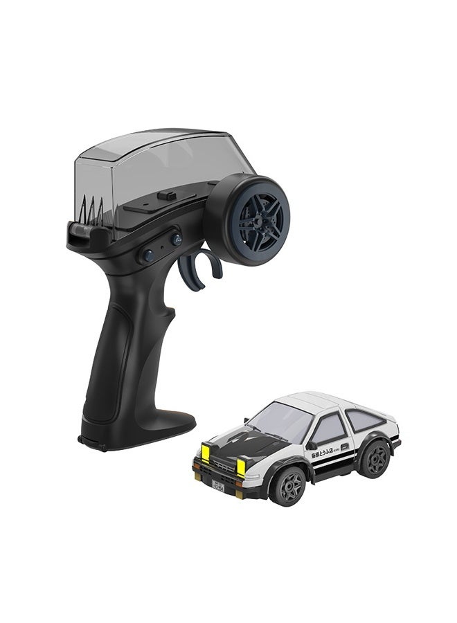 Mini AE86 Model LD1801 RC Drift Car - 2.4G Remote Control, ESP Gyroscope for Stable Drifting, LED Lights, 1:64 Scale Classic AE86 Replica, White On-Road Racing Car, Ideal for RC Enthusiasts & Collectors​ - Image 1