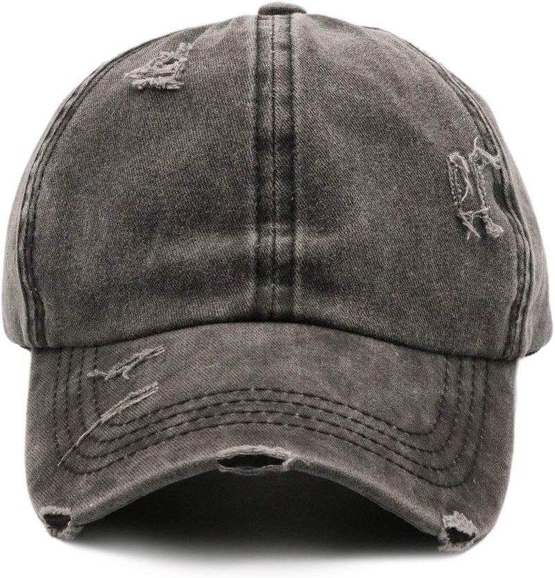 ProMindFun Womens Pony Hat High Ponytail Baseball Cap Girls Messy Bun Caps Camouflage Trucker Bad Hair Day Adjustable Dad Hat - Image 2