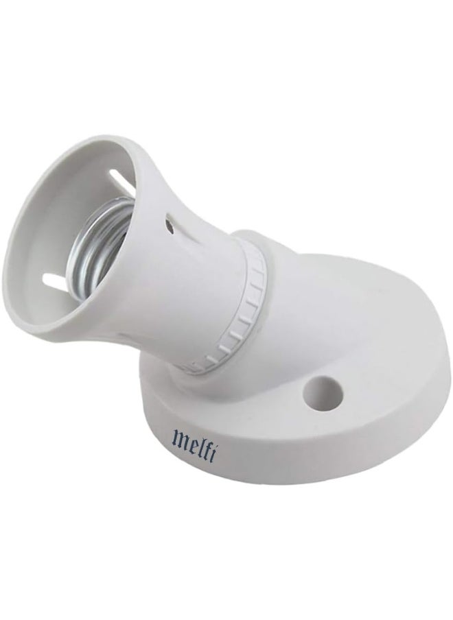 melfi Melfi E27 Screw Angle Lamp Socket â€“ Replacement Light Holder for Desk & Ceiling Lamps â€“ Durable Lamp Holder for Standard Bulbs (Angle Batten Holder, 1, PCS)  - Image 1