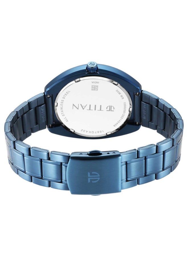 TITAN Men Analog Oval Shape Stainless Steel Wrist Watch - 1887QM02 - 46.5 Mm - Image 5