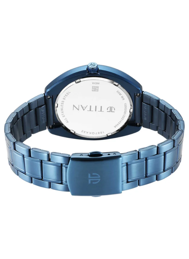 تيتان Men Analog Round Shape Stainless Steel Wrist Watch - 1887QM02 - 46.5 Mm