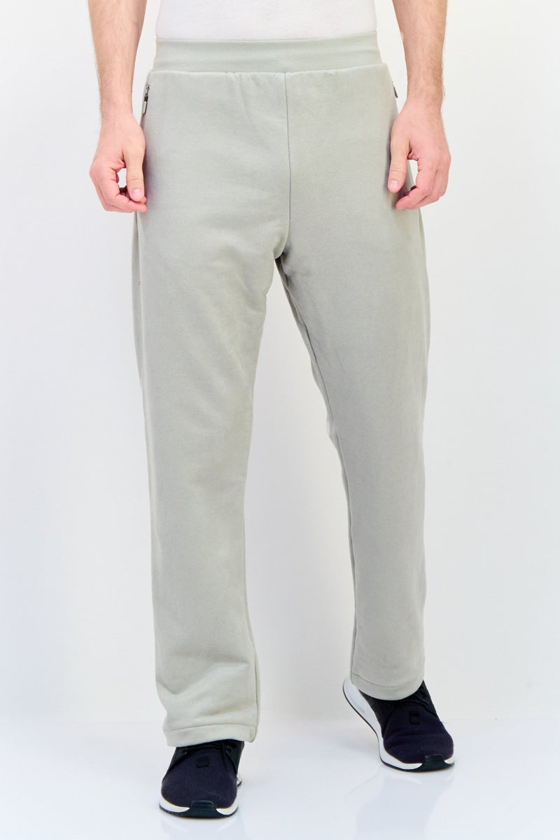 Adidas Men Sportswear Fit Basketball Sweatpants, Sage Green  - Image 1
