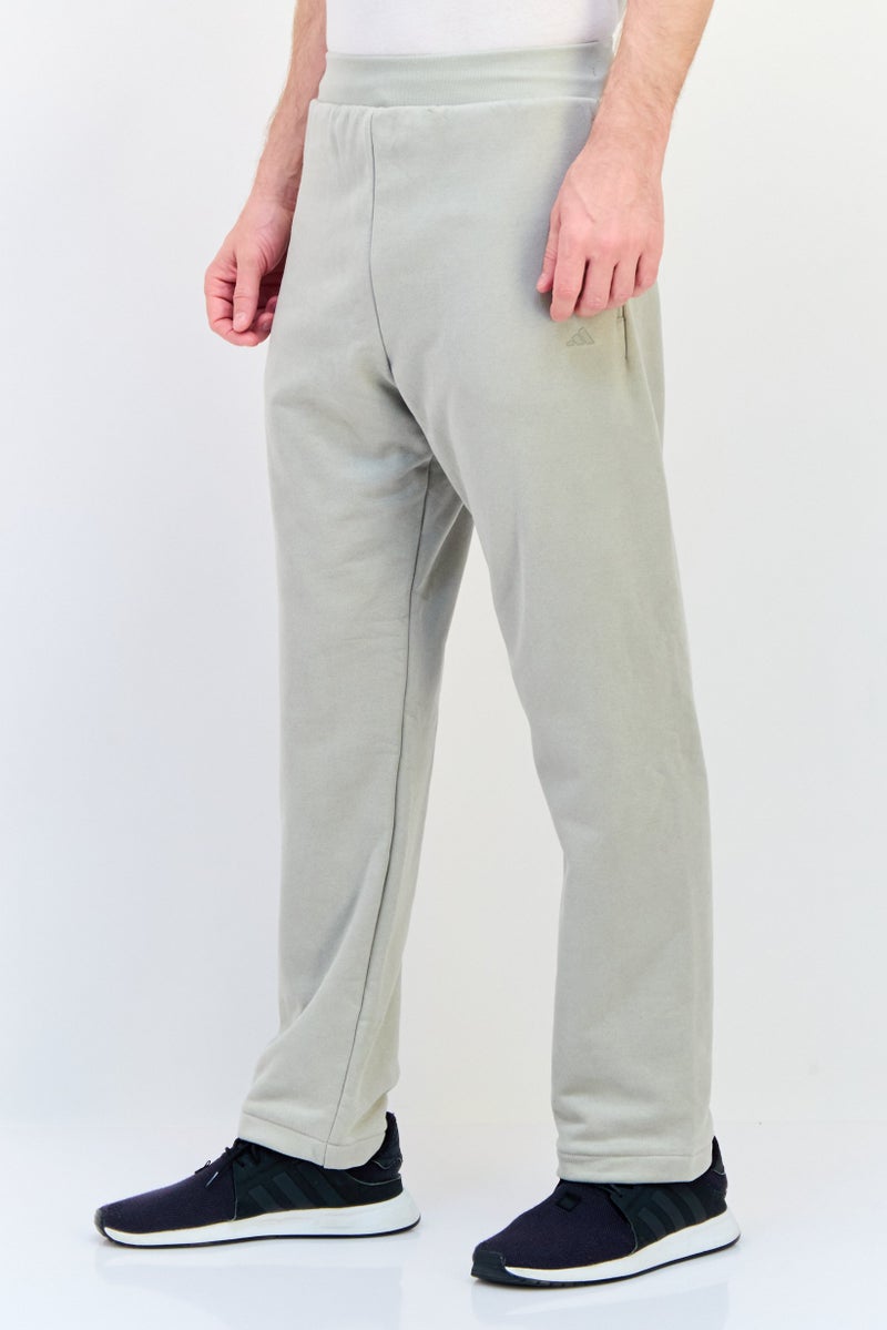 Adidas Men Sportswear Fit Basketball Sweatpants, Sage Green  - Image 2