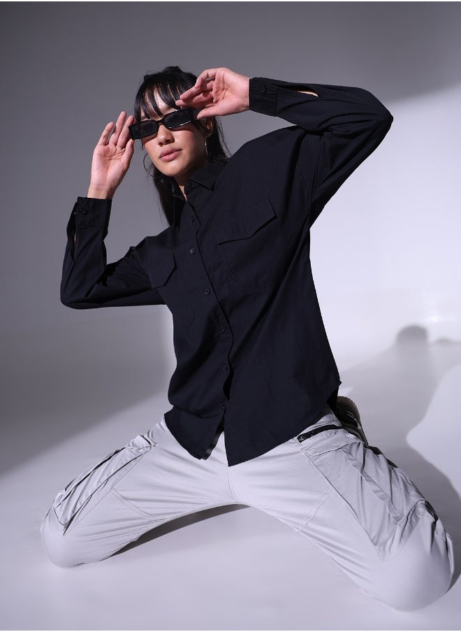 Hubberholme Black Shirt For Women  - Image 1