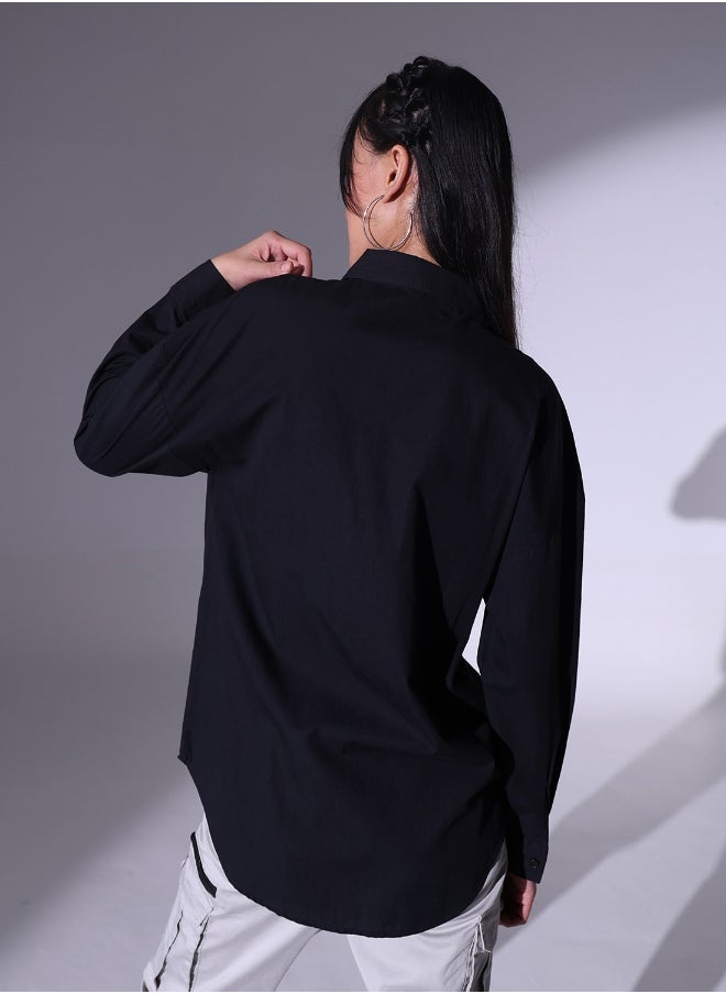 Hubberholme Black Shirt For Women  - Image 3