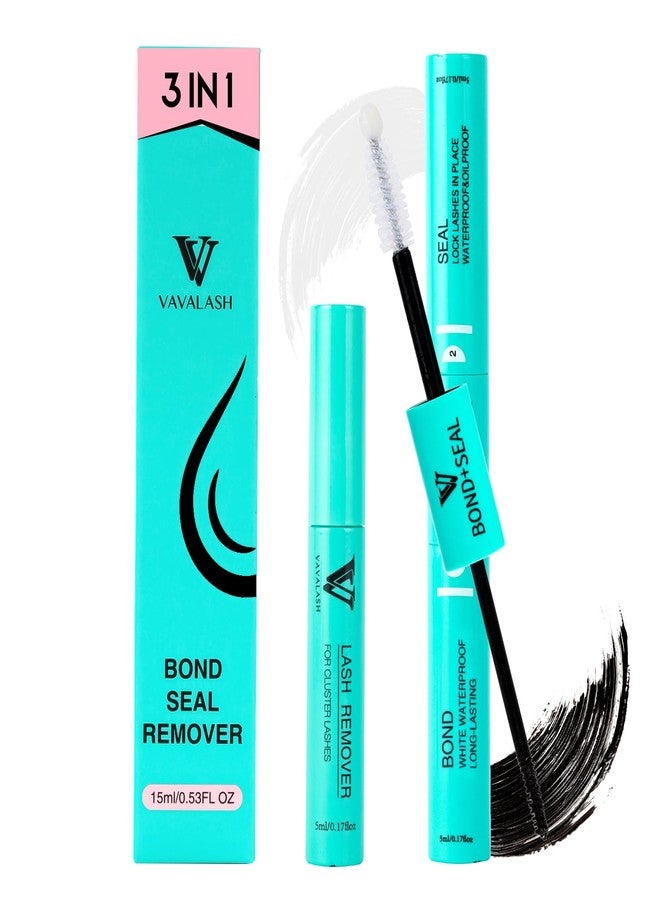 VAVALASH 3 in 1 Lash Bond and Seal Clusters Glue Remover, Waterproof Cluster Lash Extension for DIY Strong Hold Individual (Black) - Image 1