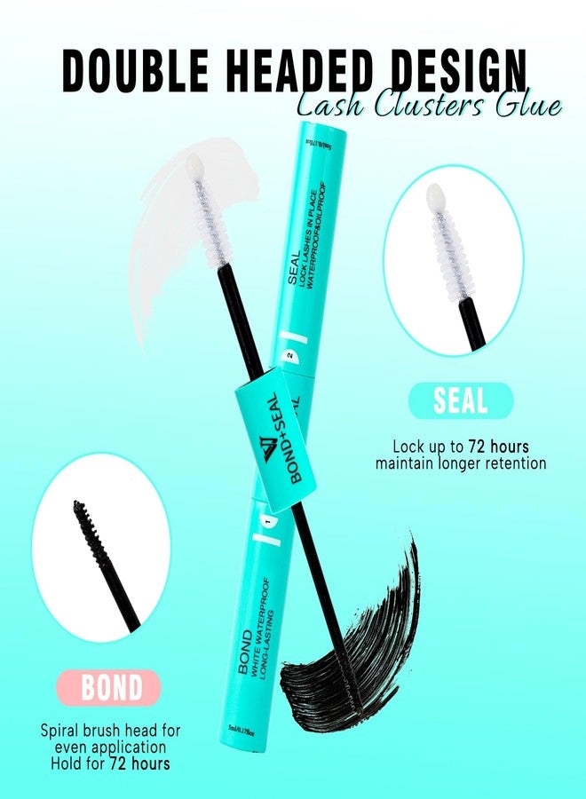 VAVALASH 3 in 1 Lash Bond and Seal Clusters Glue Remover, Waterproof Cluster Lash Extension for DIY Strong Hold Individual (Black) - Image 3