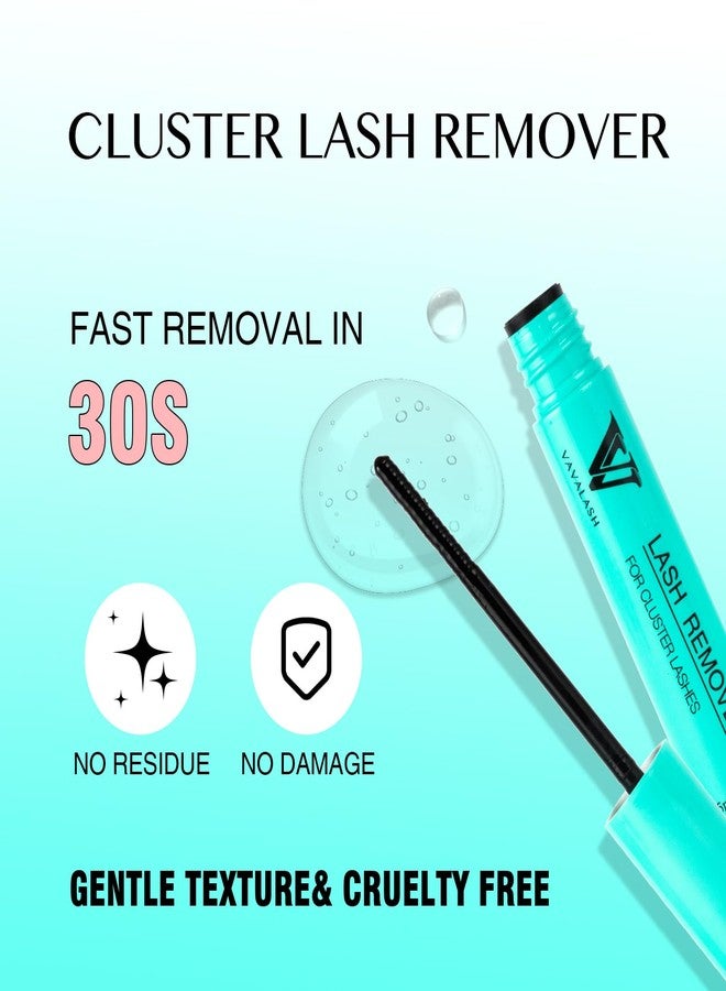 VAVALASH 3 in 1 Lash Bond and Seal Clusters Glue Remover, Waterproof Cluster Lash Extension for DIY Strong Hold Individual (Black) - Image 4