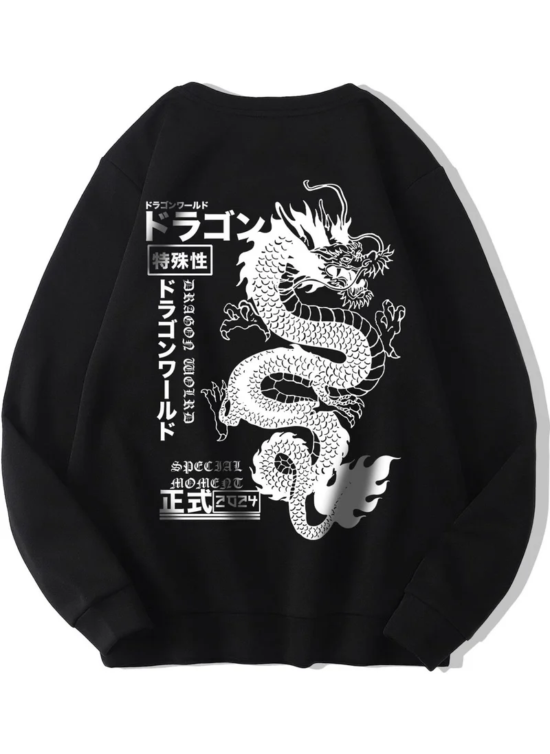 BRZ Collection Unisex Oversize Dragon World Sweatshirt