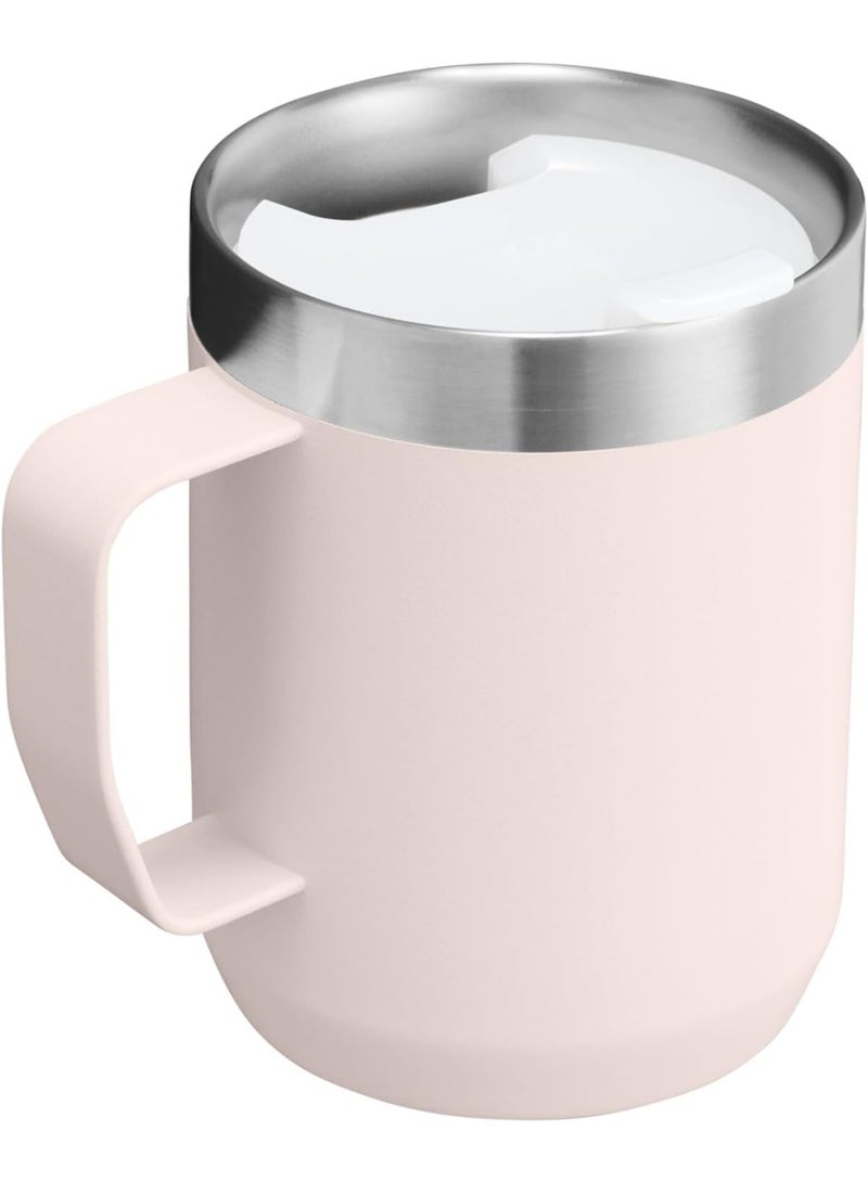 Stanley Legendary Camp Mug 12.5 oz | Insulated Stainless Steel Coffee Mug with Press-Fit Lid | Keeps Drinks Hot or Cold | BPA-Free | Rose Gold - Image 4