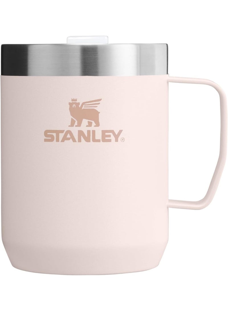 Stanley Legendary Camp Mug 12.5 oz | Insulated Stainless Steel Coffee Mug with Press-Fit Lid | Keeps Drinks Hot or Cold | BPA-Free | Rose Gold - Image 2