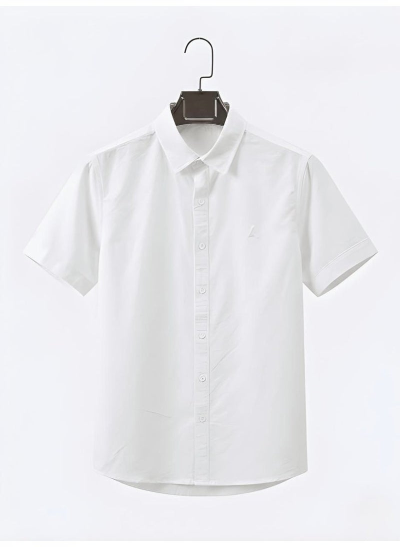Hikes Men’s Premium Cotton Shirt , Soft Breathable Fabric, Modern Fit Short Sleeve Casual & Smart Wear - Image 5
