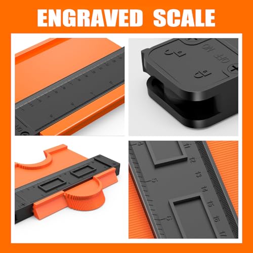 Zozen 2Pack Contour Gauge, Engraved Scale - Not Fade, 10'' and 6'' Contour Gauge Profile Tool Duplicator with Lock, Measure Copy Tool, Cool Gadgets for Men, Gifts for Men Dad Husband. - Image 2