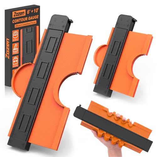 Zozen 2Pack Contour Gauge, Engraved Scale - Not Fade, 10'' and 6'' Contour Gauge Profile Tool Duplicator with Lock, Measure Copy Tool, Cool Gadgets for Men, Gifts for Men Dad Husband. - Image 1