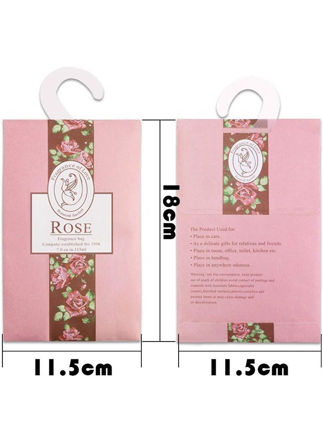 HY - 5 Packs Air Freshner Deodorize Scented Sachets with Hanging Hook Natural Scented Bags Wardrobe Fresheners for Wardrobe Closet Bathroom Car Jasmine Rose Lavender Lily Ocean - Image 1