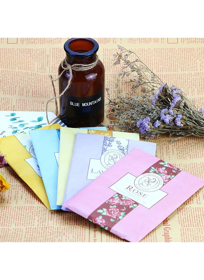 HY - 5 Packs Air Freshner Deodorize Scented Sachets with Hanging Hook Natural Scented Bags Wardrobe Fresheners for Wardrobe Closet Bathroom Car Jasmine Rose Lavender Lily Ocean - Image 1