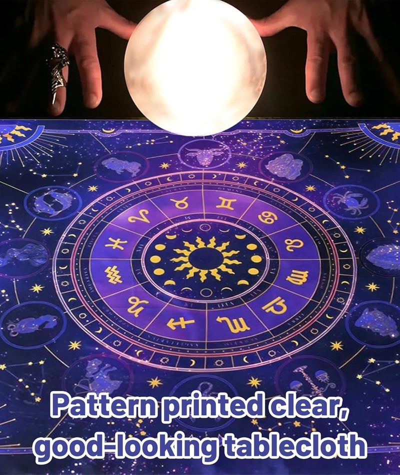 RupeeRise Tarot Cloth for Card Reading,Tarot Mat for Spiritual Practices, Durable Spread Divination Cloth Suitable for Most Decks - Image 3