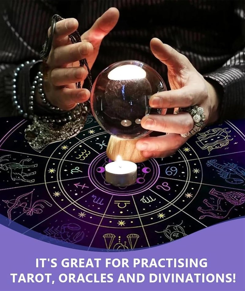 RupeeRise Tarot Cloth for Card Reading,Tarot Mat for Spiritual Practices, Durable Spread Divination Cloth Suitable for Most Decks - Image 5
