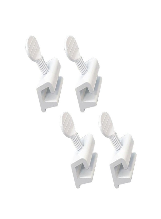 QCAA Sliding Window Security Lock, Aluminum, White Coated, 4 Pack, Made in Taiwan - Image 1