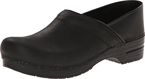 Dansko Women’s Professional Slip-On Clogs –Rocker Sole and Arch Support for Comfort-Ideal for Nursing, Food Service, Healthcare Black Oiled 10.5-11 Narrow US - Image 1