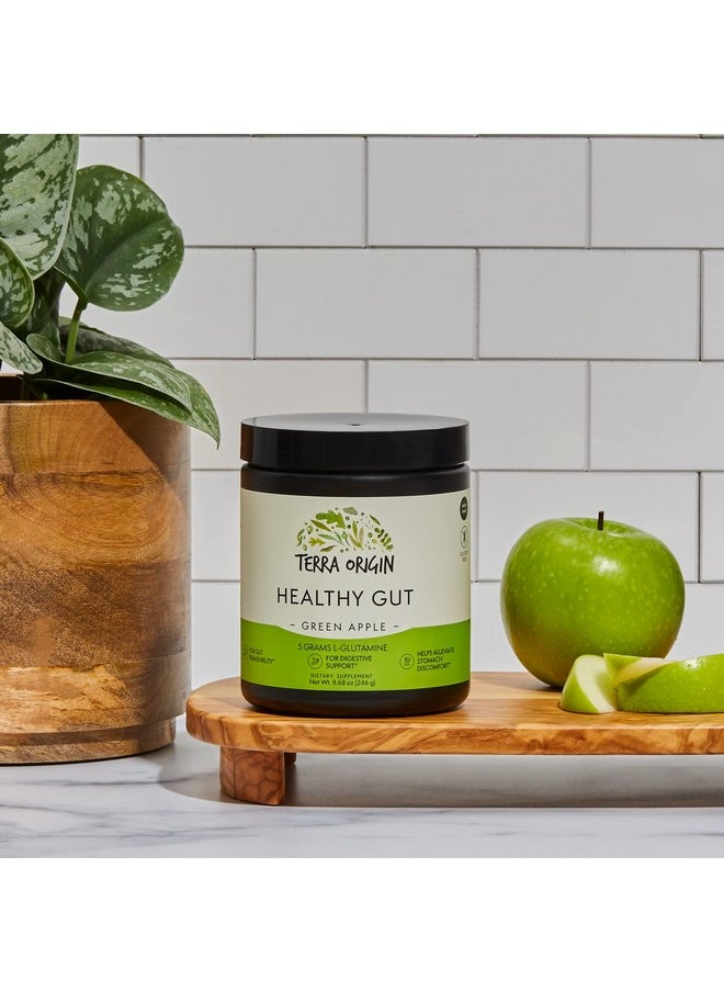 Terra Origin - Healthy Gut Green Apple ; 30Servings With Lglutamine Zinc Glucosamine Slippery Elm Bark Marshmallow Root And More! - Image 1