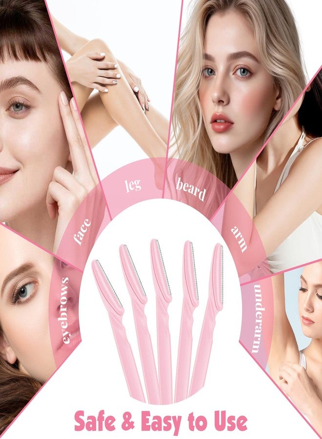 Phyyixs 36 Pcs Dermaplaning Tool and Face Razors for Women, Safe & Easy Peach Fuzz Remover, Eyebrow Razor with Protective Covers for Men & Women, Beauty & Personal Care, Stocking Stuffers (Blush) - Image 5
