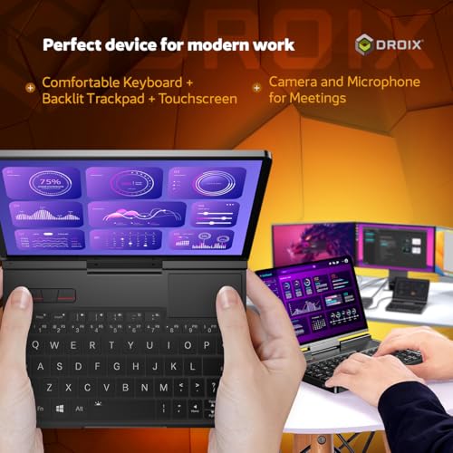 GPD Pocket 4: لابتوب ميني مع معالج AMD Ryzen 7 8840U، بطاقة رسومات Radeon 780M، 16GB ذاكرة LPDDR5X، 1TB SSD PCIe Gen4، شاشة 8.8 بوصة 2.5K بتردد 144Hz، واي فاي 6E، بلوتوث 5.3، كمبيوتر محمول يدوي ذكي قابل للتعديل - Image 5
