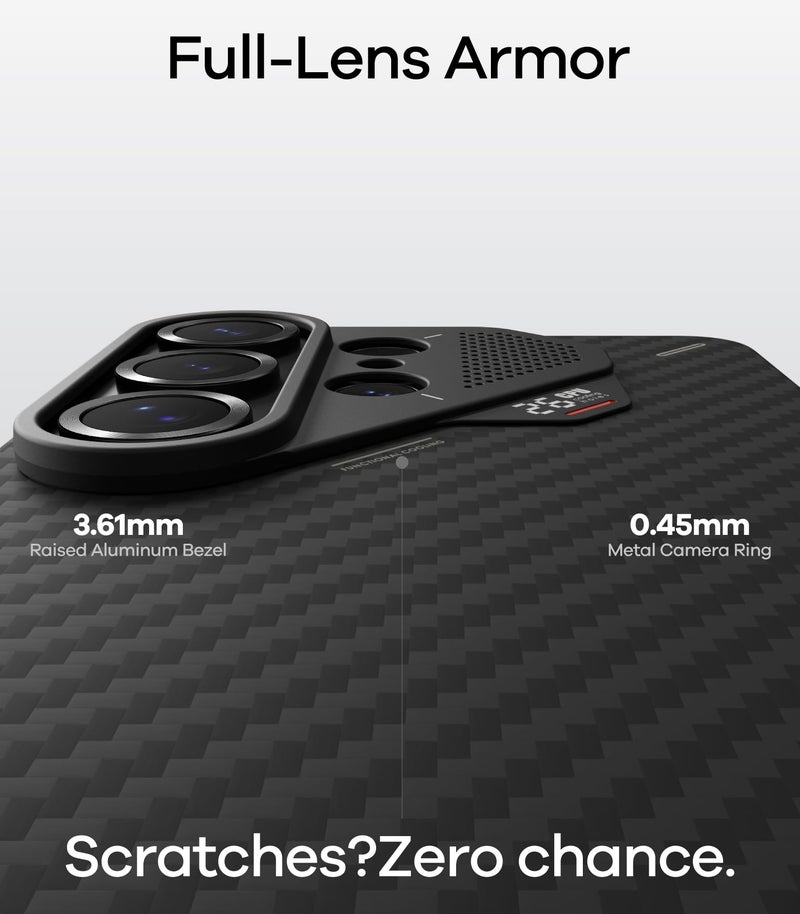 Aulumu S26 Ultra Galaxy Aramid Fiber Magnetic Case | 1500D Ultra Slim Woven | Compatible with MagSafe | Passive Cooling Samsung Galaxy S26 Ultra Case - Image 5