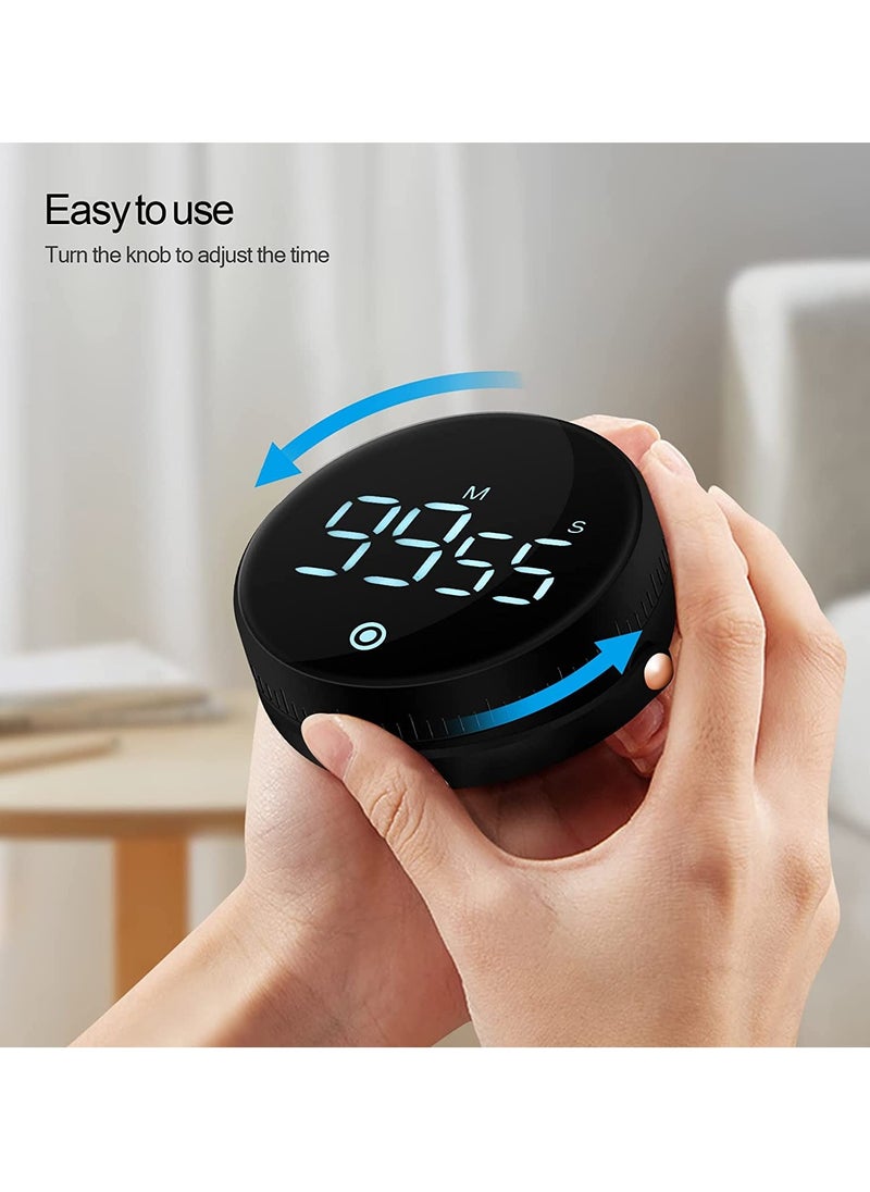 Digital Kitchen Timer - Magnetic Countdown Timer with Large LED Display, Digital Timer, Visual Timer Timer, Convenient for Cooking, Exercise, Teaching, Suitable for Kids and Elderly (Black) - pzsku/ZF51CD7F02A105A8E0551Z/45/_/1701156579/34a0e780-ca44-489e-bbad-4fe86ec1ff66