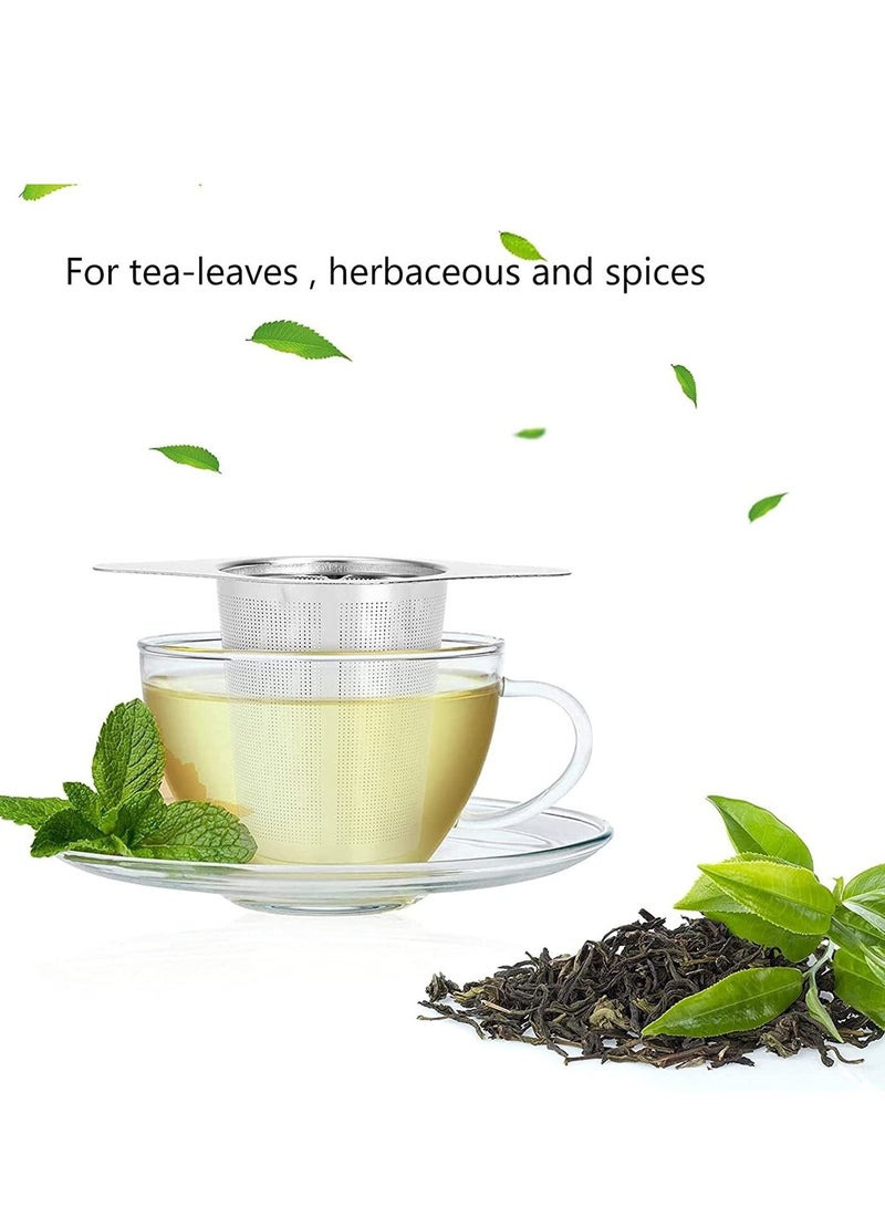 SYOSI Tea Infuser Stainless Steel, Premium  Strainer with Two Handles and Large Capacity for Loose Leaf, Classic Metal Mesh Filter for Cups, Mugs, Teapots, and Coffee  - Image 2