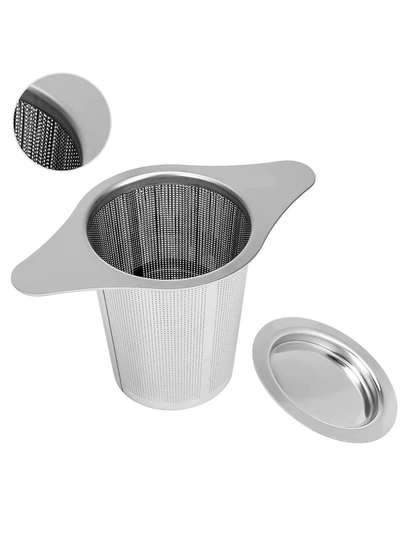 SYOSI Tea Infuser Stainless Steel, Premium  Strainer with Two Handles and Large Capacity for Loose Leaf, Classic Metal Mesh Filter for Cups, Mugs, Teapots, and Coffee  - Image 1