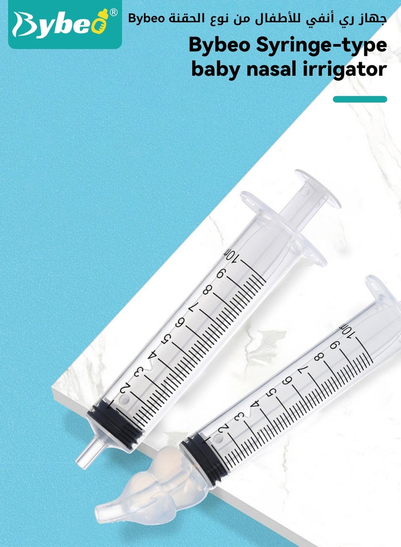 Bybeo 4 Pcs Baby Nasal Irrigator with 12 Silicone Tips, Nasal Wash Syringe for Baby, Nose Shower Set, Portable Nose Cleaner for Newborns Toddlers, Safe Nose Cleaner with Cleanable & Reusable Silicone Nasal Suction Tip - Image 2