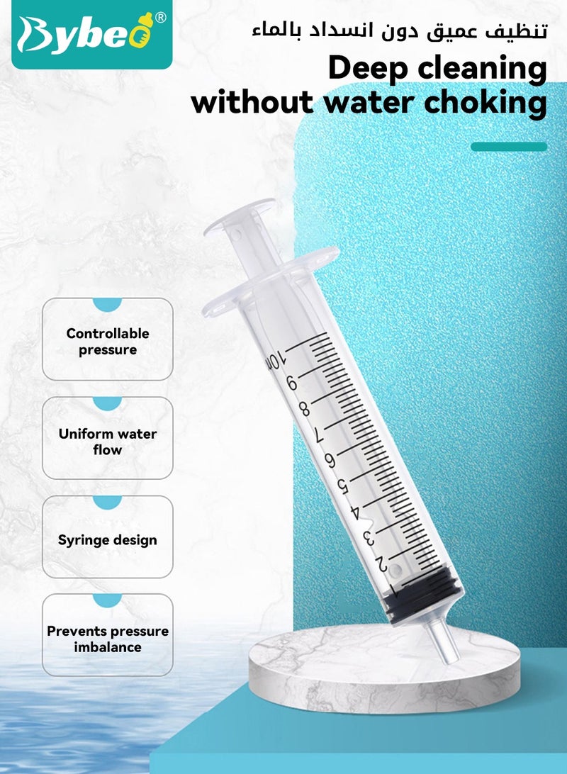 Bybeo 4 Pcs Baby Nasal Irrigator with 12 Silicone Tips, Nasal Wash Syringe for Baby, Nose Shower Set, Portable Nose Cleaner for Newborns Toddlers, Safe Nose Cleaner with Cleanable & Reusable Silicone Nasal Suction Tip - Image 3