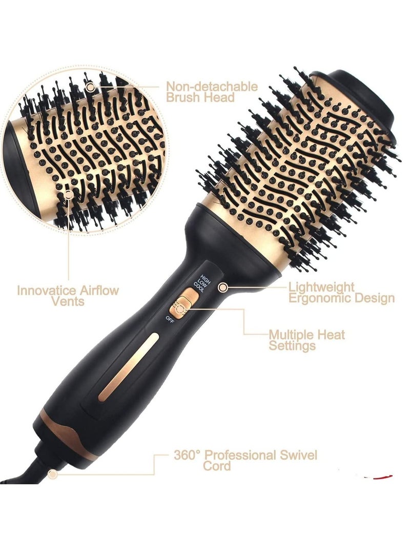 Hot Air Brush,Hair Dryer Brush, Professional Hair Dryer & Volumizer 3 in 1 Upgrade Anti-Scald Negative Ionic Technology Hair Straightener Brush,Salon Negative Ion Ceramic Electric Blow Dryer - Image 3
