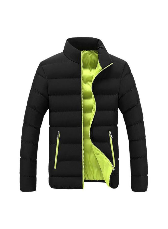 New Casual Winter Padded Cotton Men's Stand Collar Cardigan Outdoor Cotton Coat