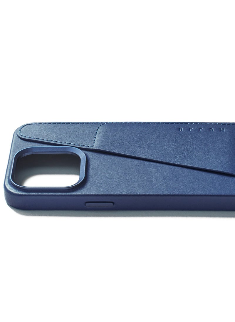 Mujjo - Mujjo Leather Wallet Case for iPhone 15 Pro Max - Premium European Leather Case with Card Pocket, Phone & Camera Lens Protection, MagSafe Compatible - iPhone 15 Pro Max Card Wallet Case (Blue) - Image 1