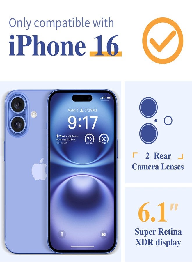 GVIEWIN Compatible with iPhone 16 Case 2024,[Camera Control Button] with Screen Protector&Camera Lens Protector,Shockproof Drop Protection Anti-scratch Clear Floral Cover for Women,Light Lavender - Image 2