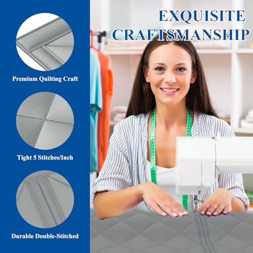 MAGZO Magnetic Thermal Insulated Door Curtain, 36" x 96", Upgraded Oxford Filled with Thicken Cotton, Weatherproof Insulation Cover Blanket for Winter/Balcony, Keep Cold Out, Grey - Image 5