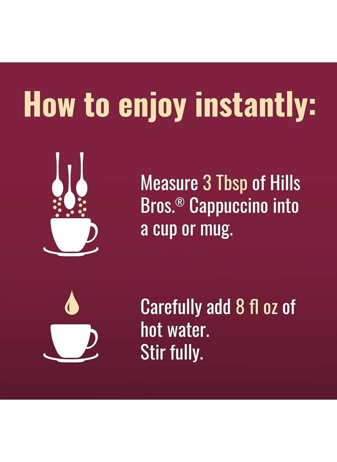Hills Bros - Instant Double Mocha Cappuccino Mix, Easy to Use, Enjoy Coffeehouse Flavor from Home, Frothy, Rich Chocolate, Brown, 16 Oz - Image 1
