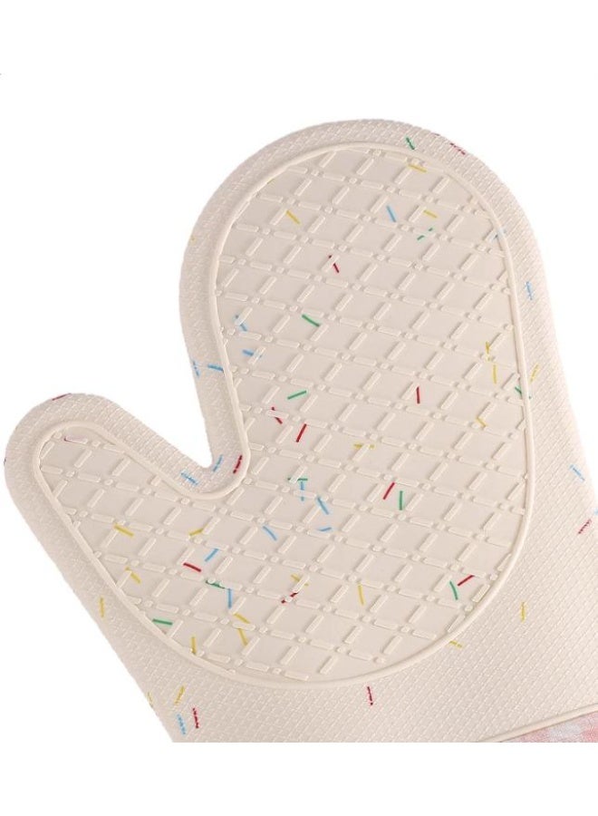 هومستر 1 زوج من قفازات الفرن ، قفاز فرن المطبخ ، مقاومة للحرارة العالية ، مع سطح السيليكون غير المنزلق للطبخ - Image 3