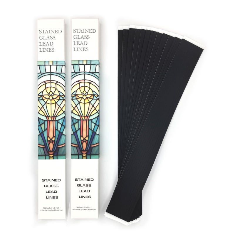 ARTIMUSES Stained Glass Lead Lines, 12" x 1/8", 288 Total Linear Feet - Image 1