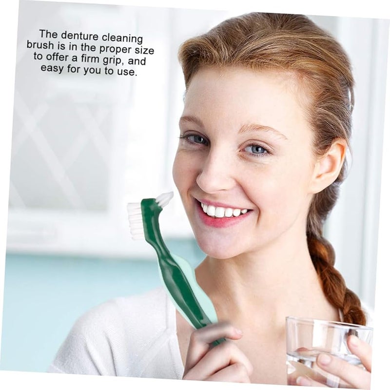 3Pcs Dual Head Denture Cleaning Brush Set For False Teeth Maintenance - Image 4