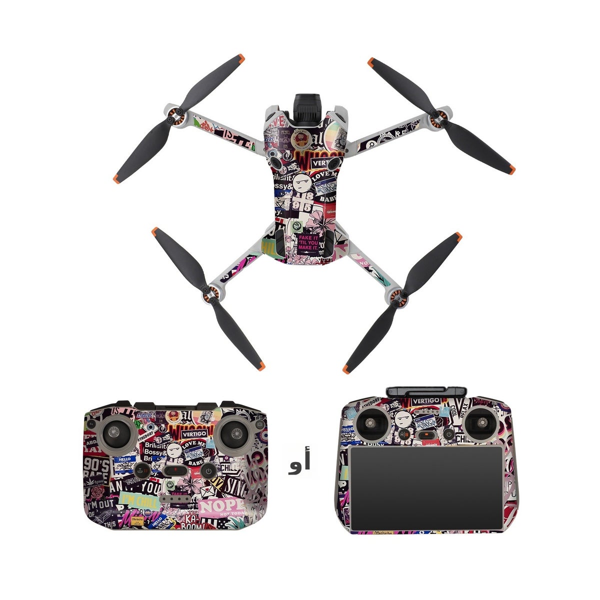 sunnylife Sunnylife Skin Sticker Set For Dji Mini 4 Pro Body Arms + Rc 2 Remote Controller 90 g ZF51D77E6EC1A77A3F513Z