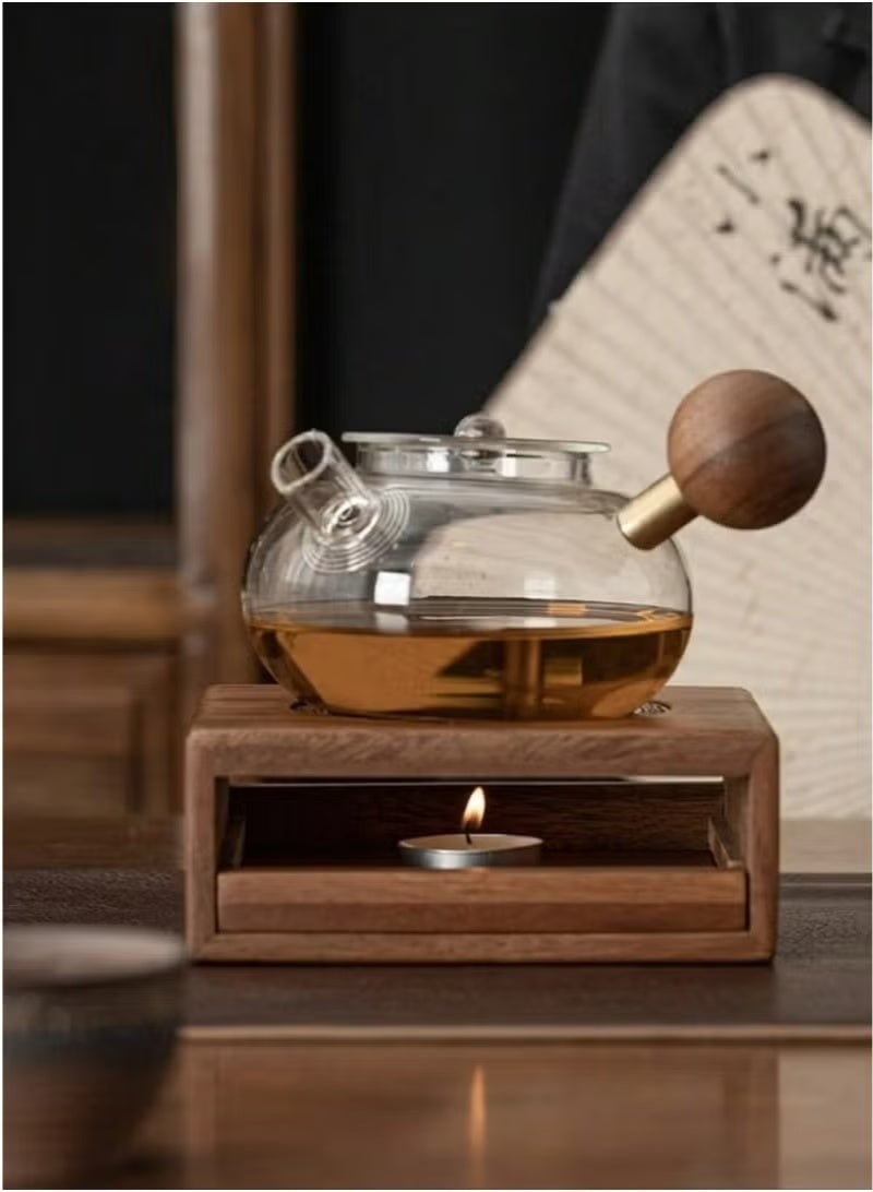 nookly Wooden Teapot Warmer Candle Tea Warmer, Teapot Heating Base Tea Light Heater for Coffee Milk Tea Home Office Tea Rituals - Image 3