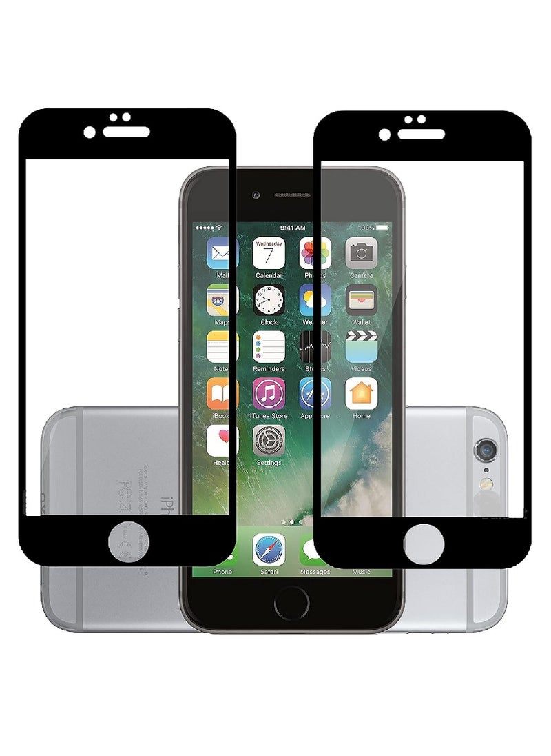 Super 2 Pieces Tempered Glass Screen Protector 5D Designed For iPhone 6 Full Glue Edge to Edge Full Screen Coverage And Bubble Free - Image 1