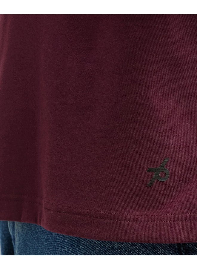JOCKEY Jockey Men's Regular Fit V Neck Half Sleeved T-Shirt 2726_Wine Tasting_XL  - Image 5